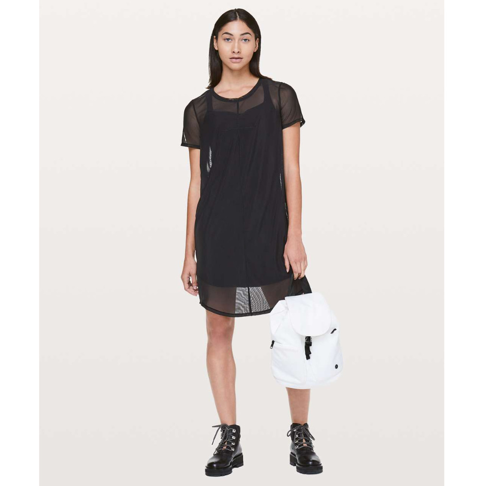 Lululemon Mesh Slip Dress Black NWOT